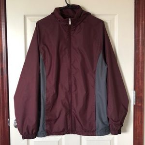MTA Sport Windbreaker/Rain Coat Burgundy/Maroon